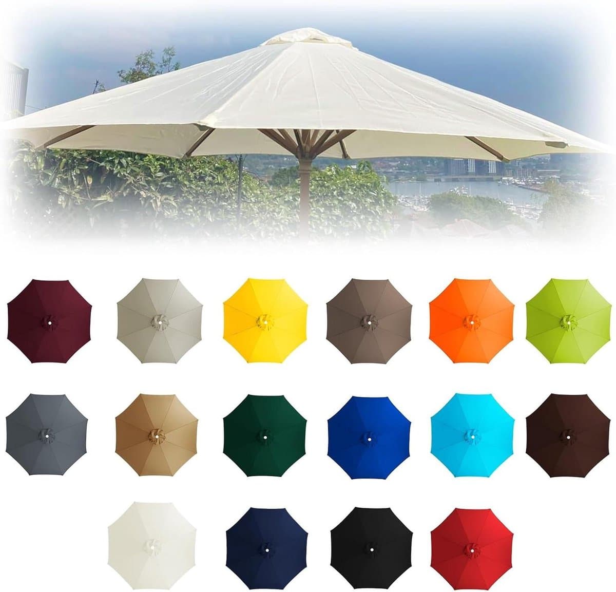 parasol vervanghoes parasolhoes buiten terras opfrissen waterafstotend
