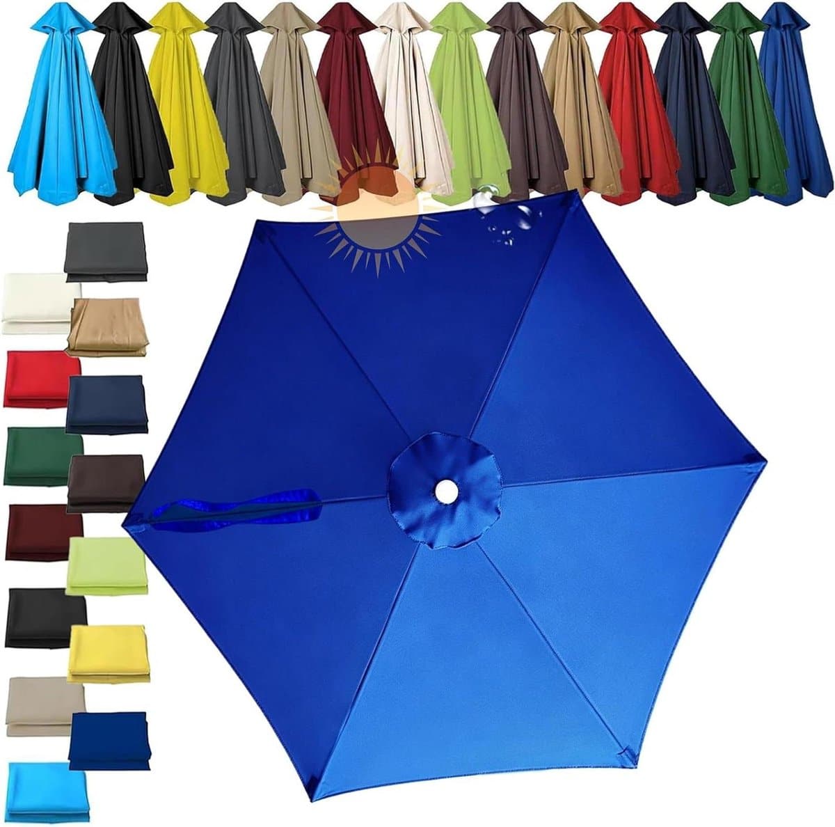 parasol vervangingsdoek parasolhoes tuinparasol buiten zonnen geperforeerd