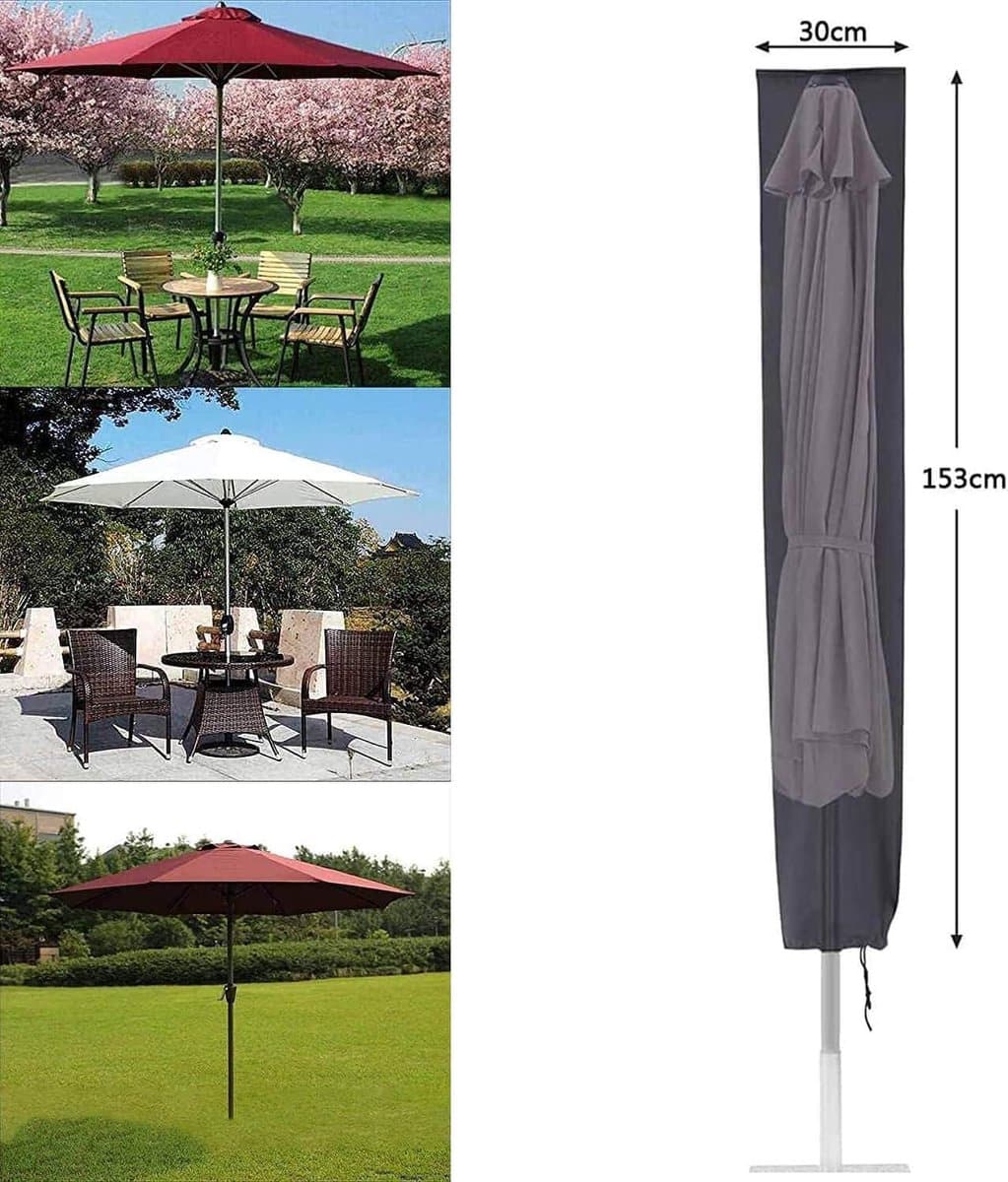 parasolhoes waterdicht robuust tuinparasol met trekkoord 600d oxford