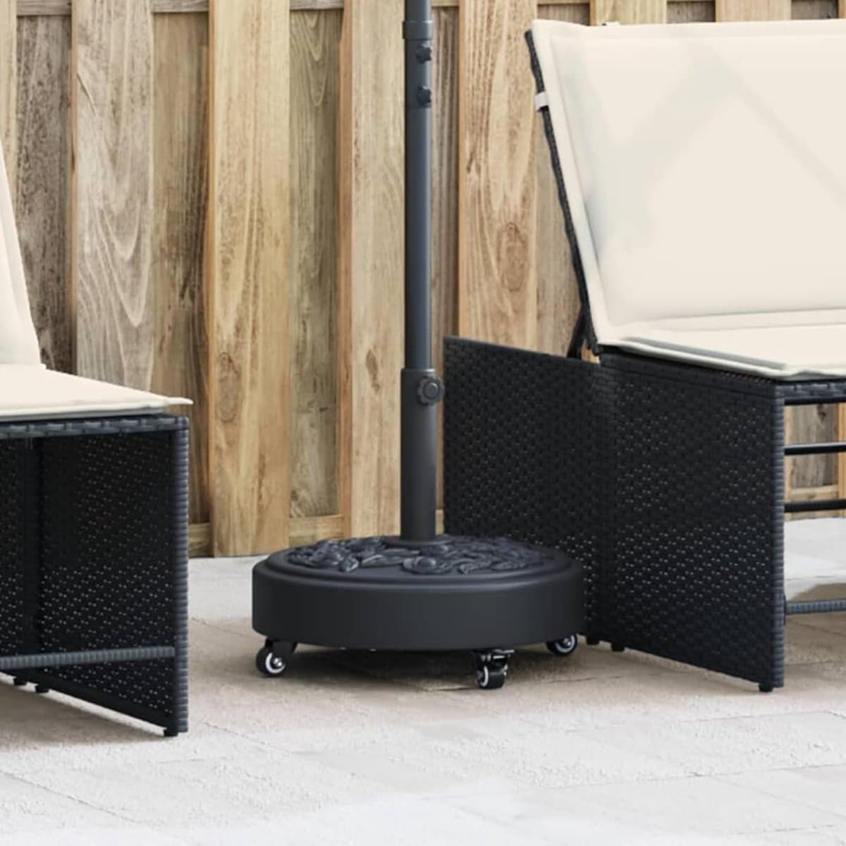 parasolvoet met wielen parasolhouder standaard stabiele parasol plaatsing