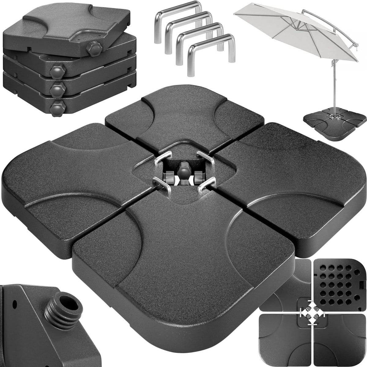parasolvoet set parasolgewicht vulbaar terras stabiliseren tot