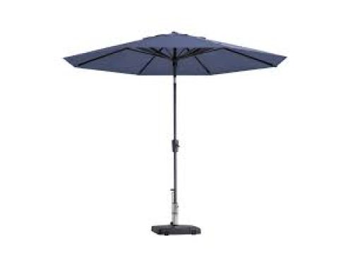 Paros II round safier blue stokparasol 300 cm zonwering Madison - Madison