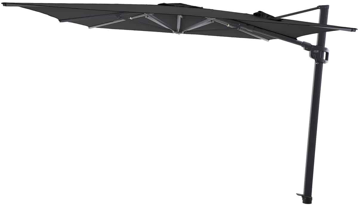 perfect shadow eclipse zweefparasol 300×300 cm. ultra antraciet/ash black