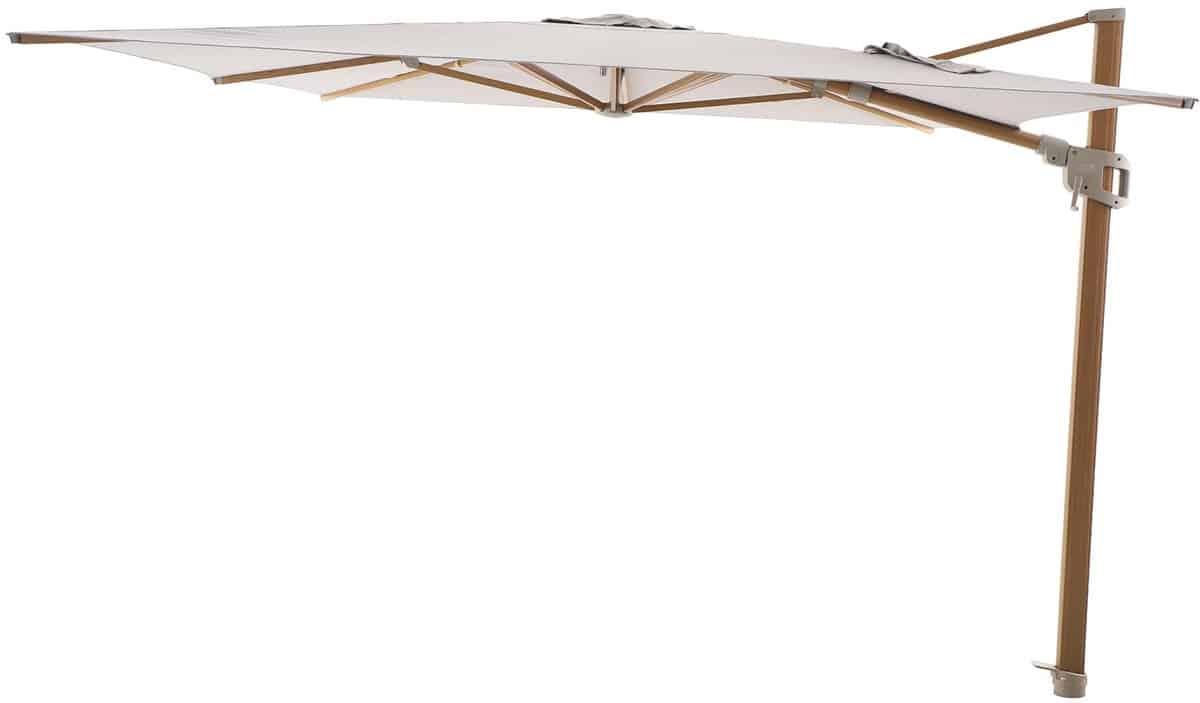 perfect shadow eclipse zweefparasol 300×300 cm. ultra woodlook/urban taupe