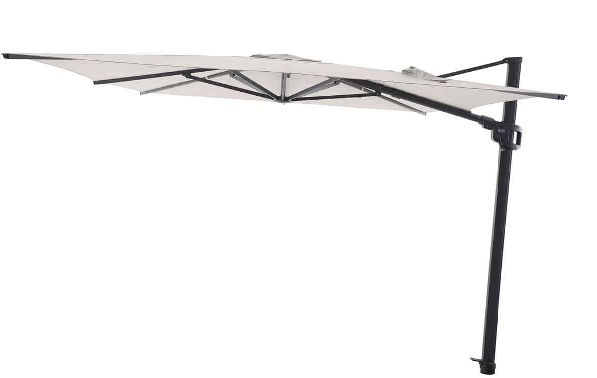 perfect shadow eclipse zweefparasol 400×300 cm. ultra antraciet/urban taupe