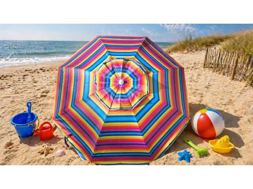 Pincho - Strandparasol met Zandboor - Mooie Kleurrijke Parasol 200