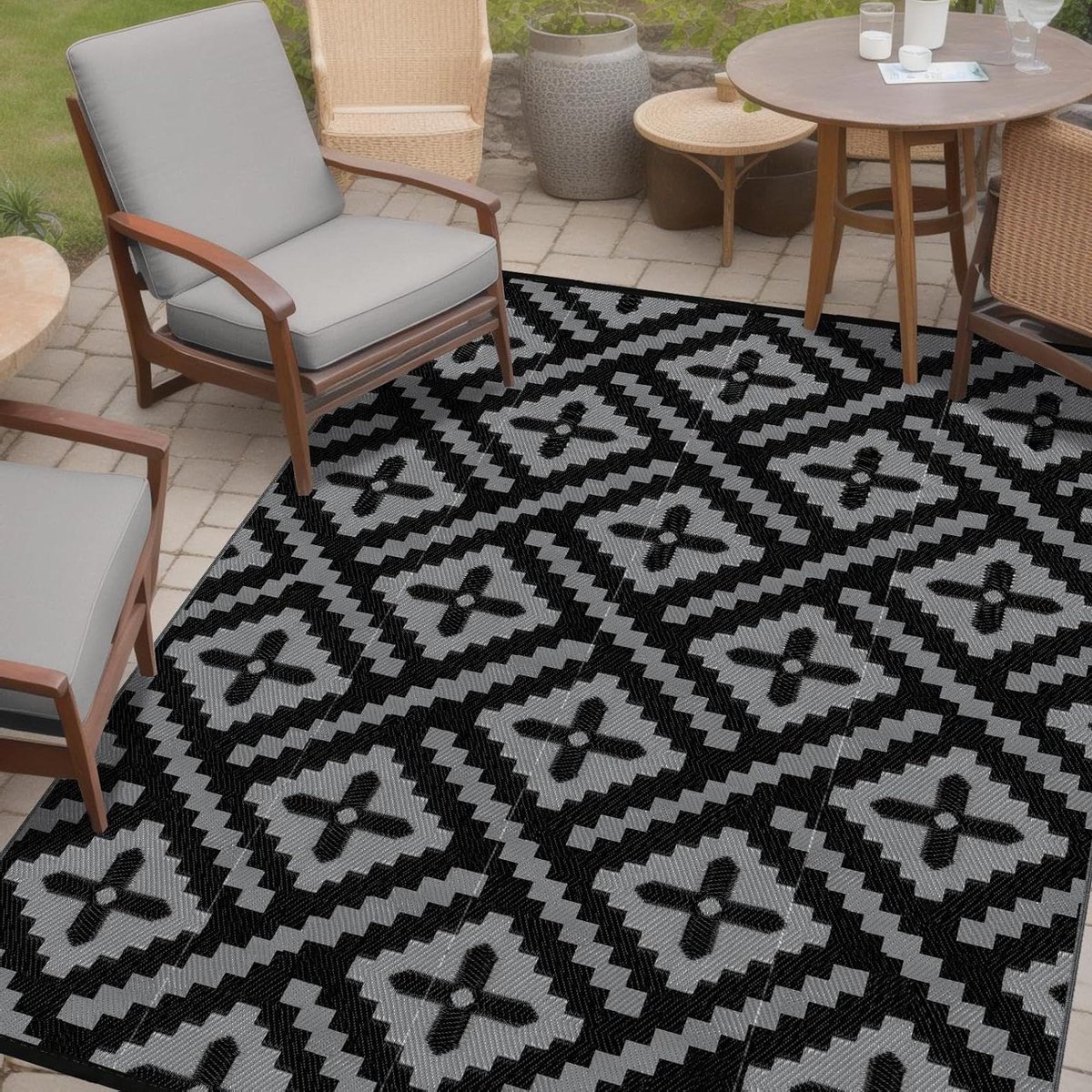 plastic stro buitenkleed geometrie vlekbestendig uv bestendig