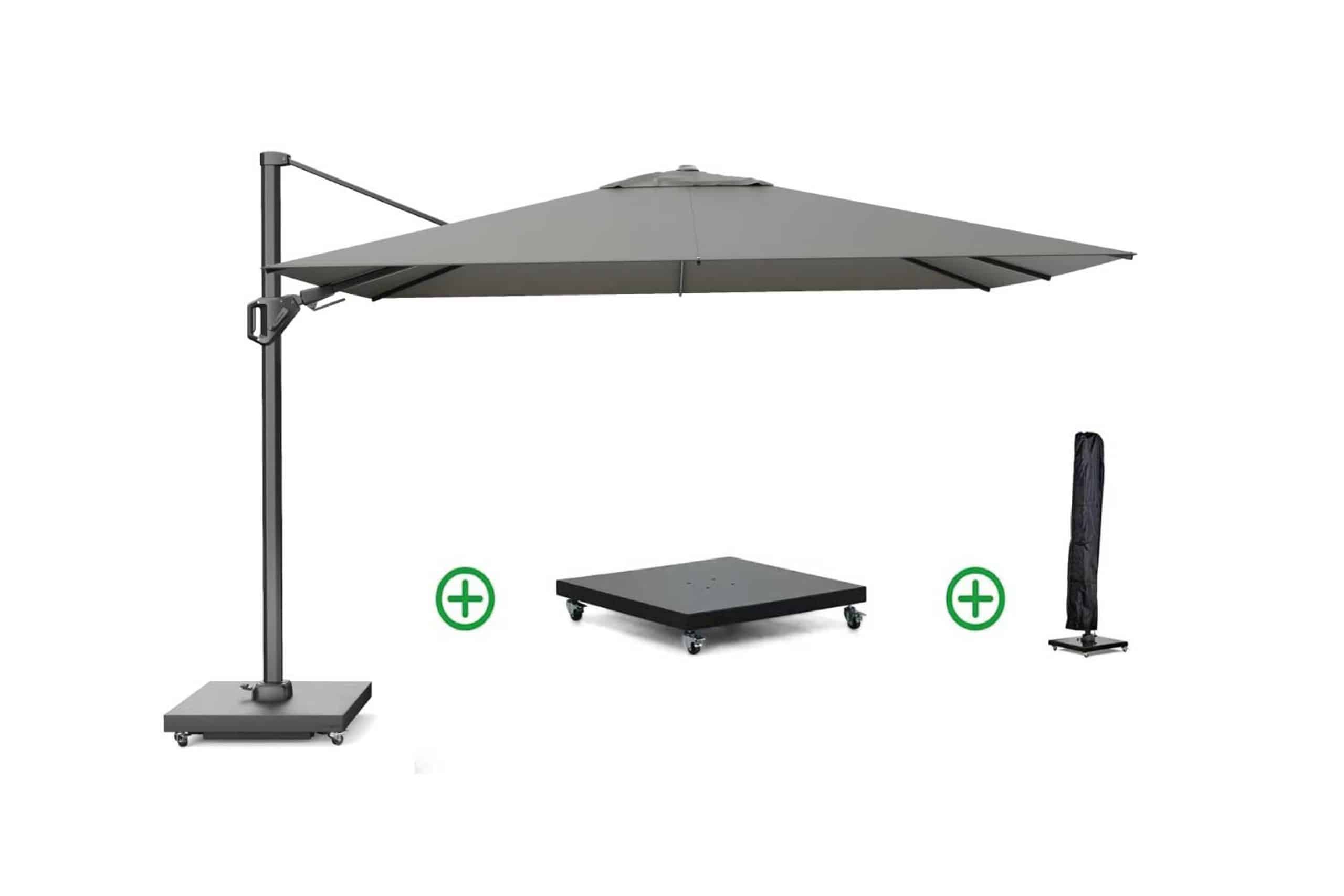 platinum challenger zweefparasol 2.6×3.5m t2 premium (incl. voet en hoes) manhattan