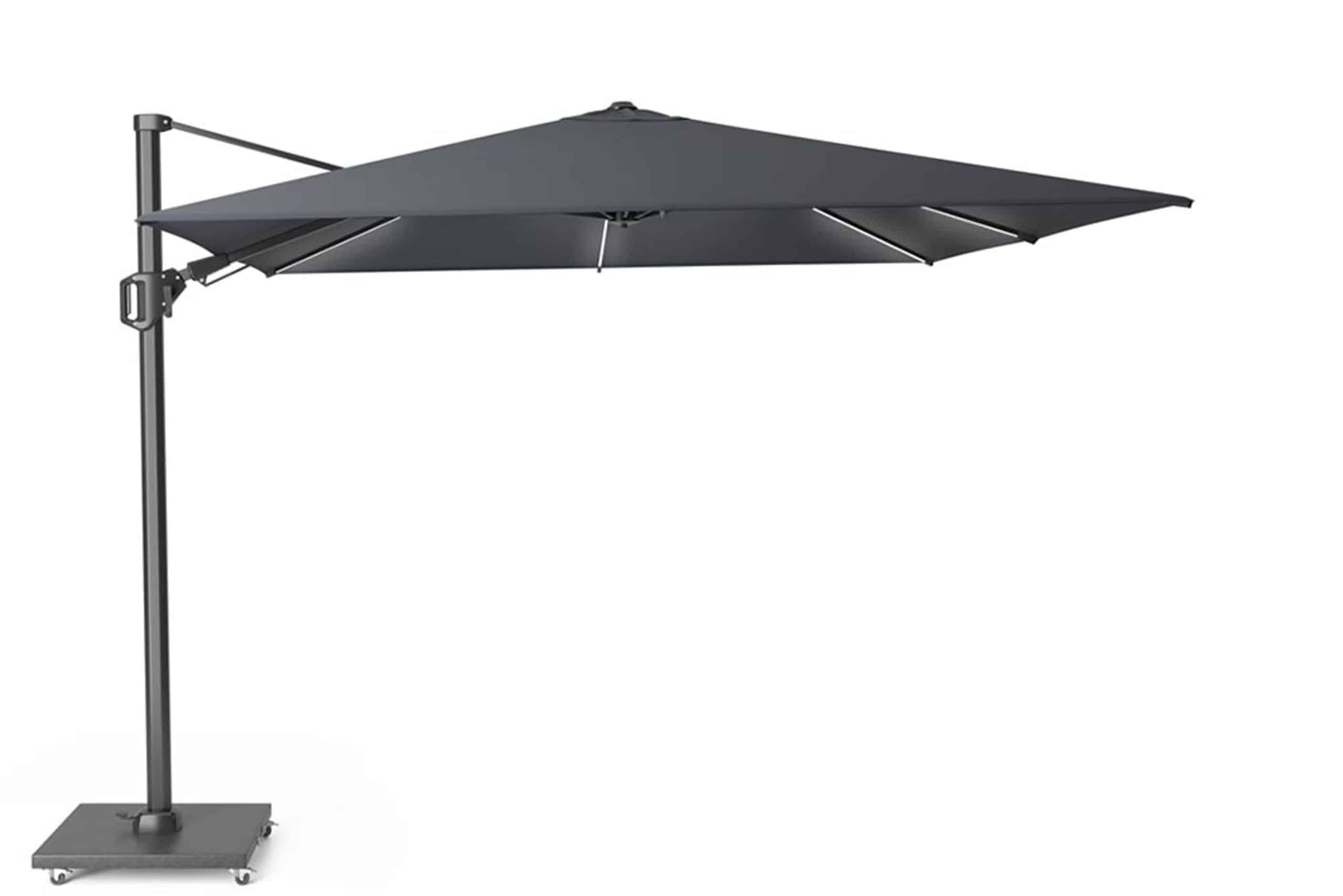 platinum challenger zweefparasol t2 3x3m (excl. voet) anthtracie glow