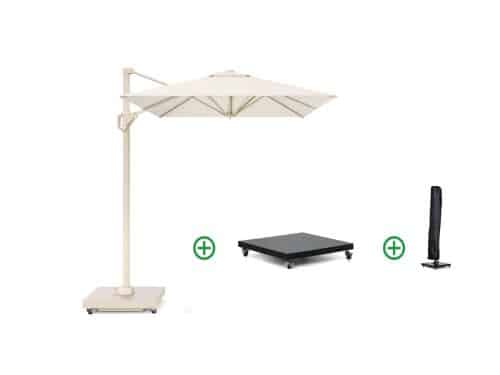 Platinum Voyager zweefparasol 2.5x2.5m T1 (incl. voet + hoes) Ivoor