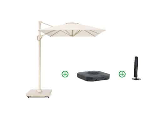 Platinum Voyager zweefparasol 2.5x2.5m T1 (incl. voet + hoes) Ivoor