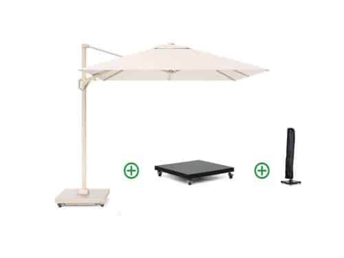 Platinum Voyager zweefparasol 2.7x2.7m T2 (incl. voet + hoes) Ivoor