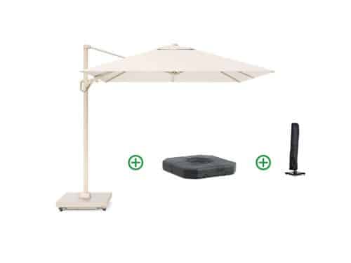 Platinum Voyager zweefparasol 2.7x2.7m T2 (incl. voet + hoes) Ivoor