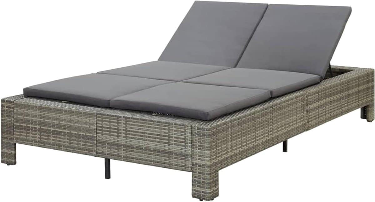 polyrotan ligbed tuinbed lounger buiten ontspannen verstelbare