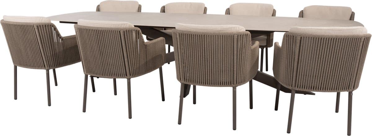 prado bernini dining tuinset 300x110xh75 cm 9 delig keramiek terre