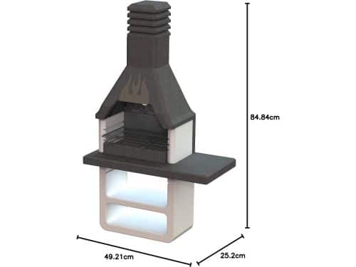 Premium Design Beton BBQ Buitenkeuken met Metalen Afzuigkap & Werkblad