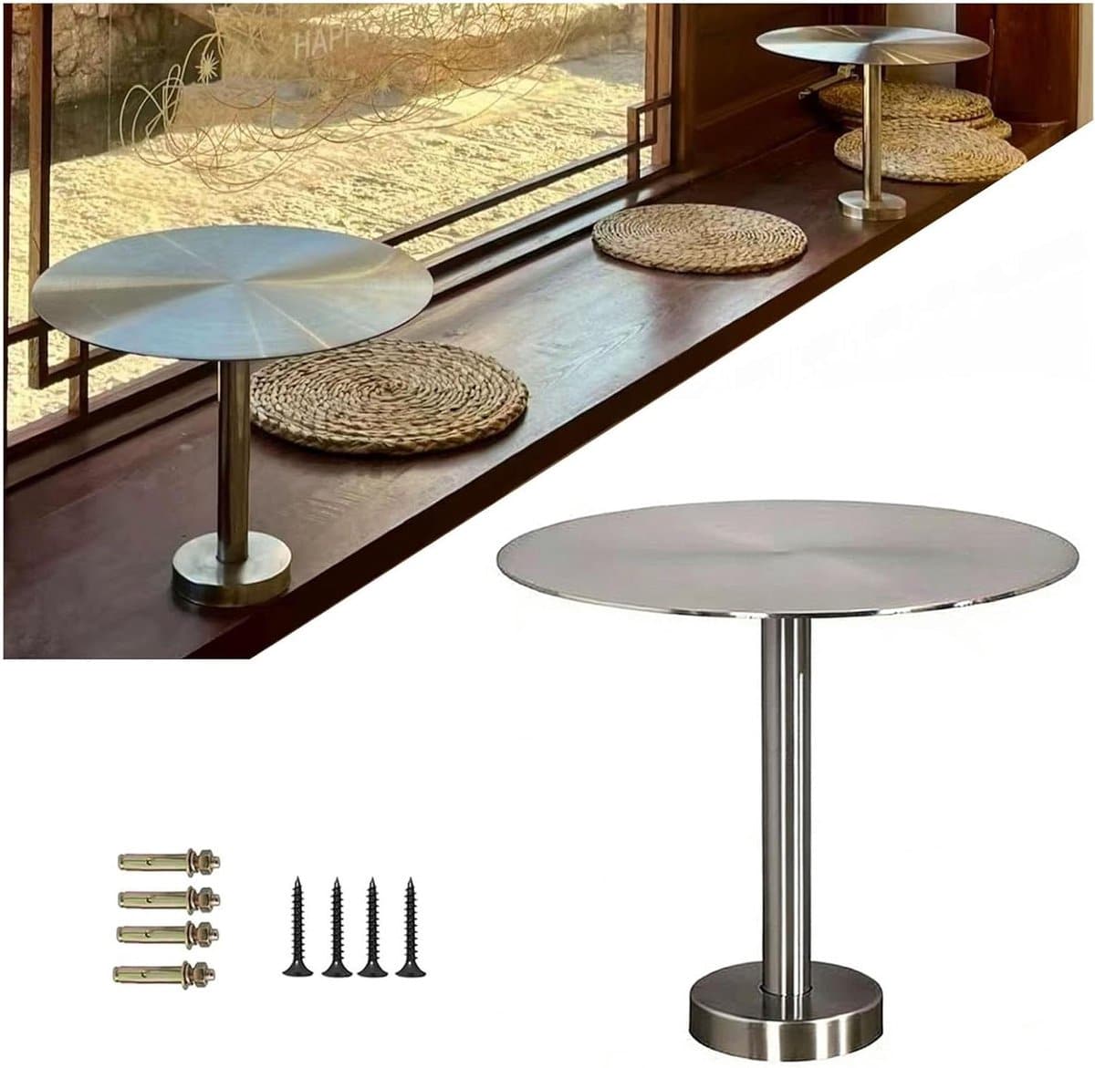 raamzijtafel bijzettafel ruimtebesparend wandbevestigd ontwerp 35cm