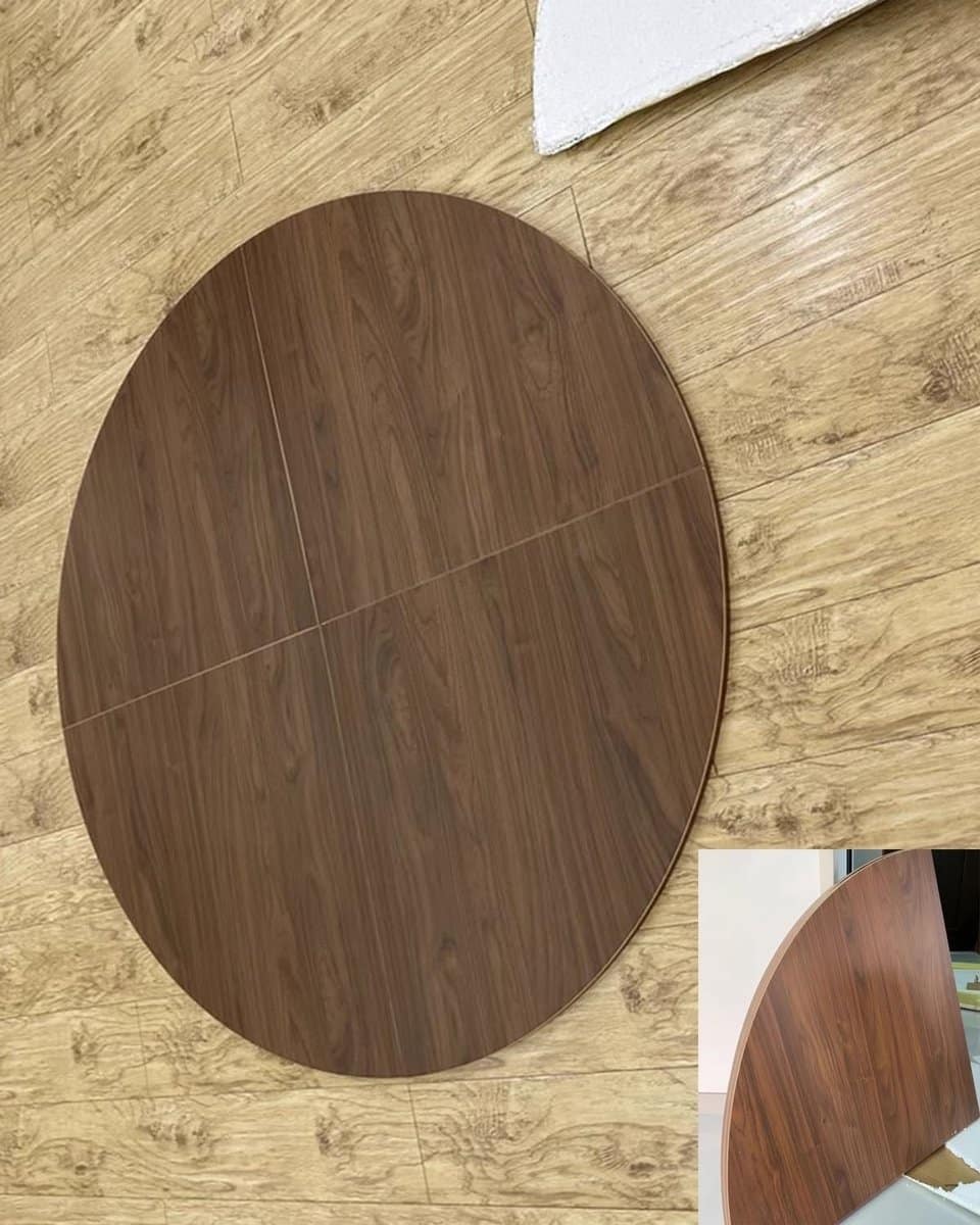 robuuste ronde klaptafel van massief dennenhout, 119 cm