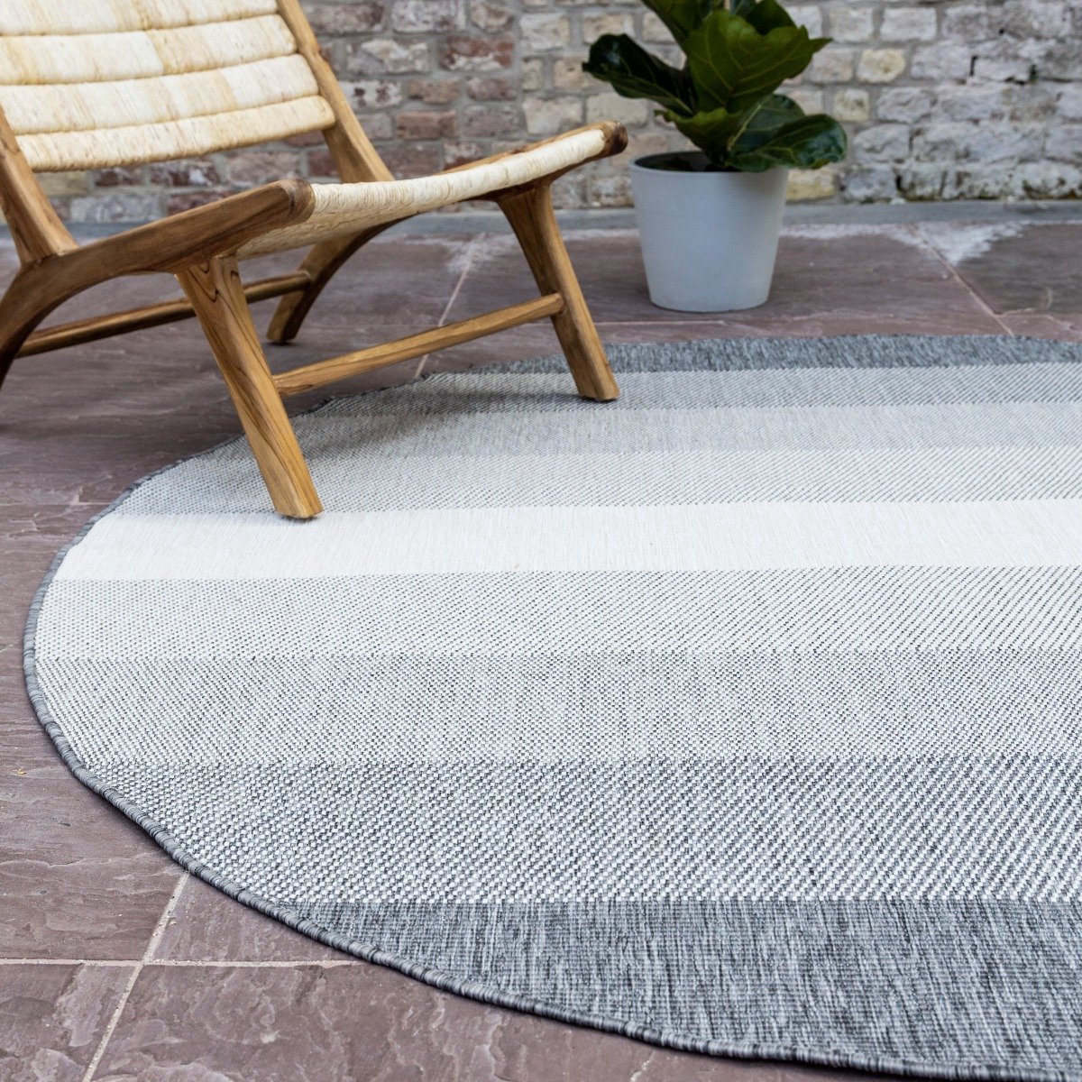 rond buitenkleed boa grijs/wit dubbelzijdig eva interior