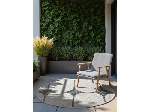 Rond Vloerkleed - Buitenkleed Plat Weefsel - Terras Balkon Tuin