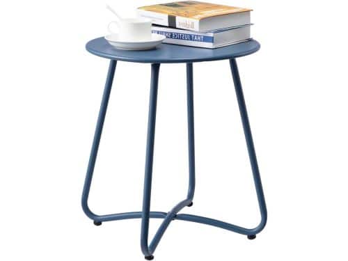 Ronde Bijzettafel - Geschikt voor Balkon en Tuin - 1