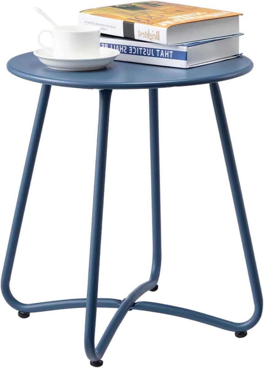 ronde bijzettafel geschikt voor balkon en tuin 1