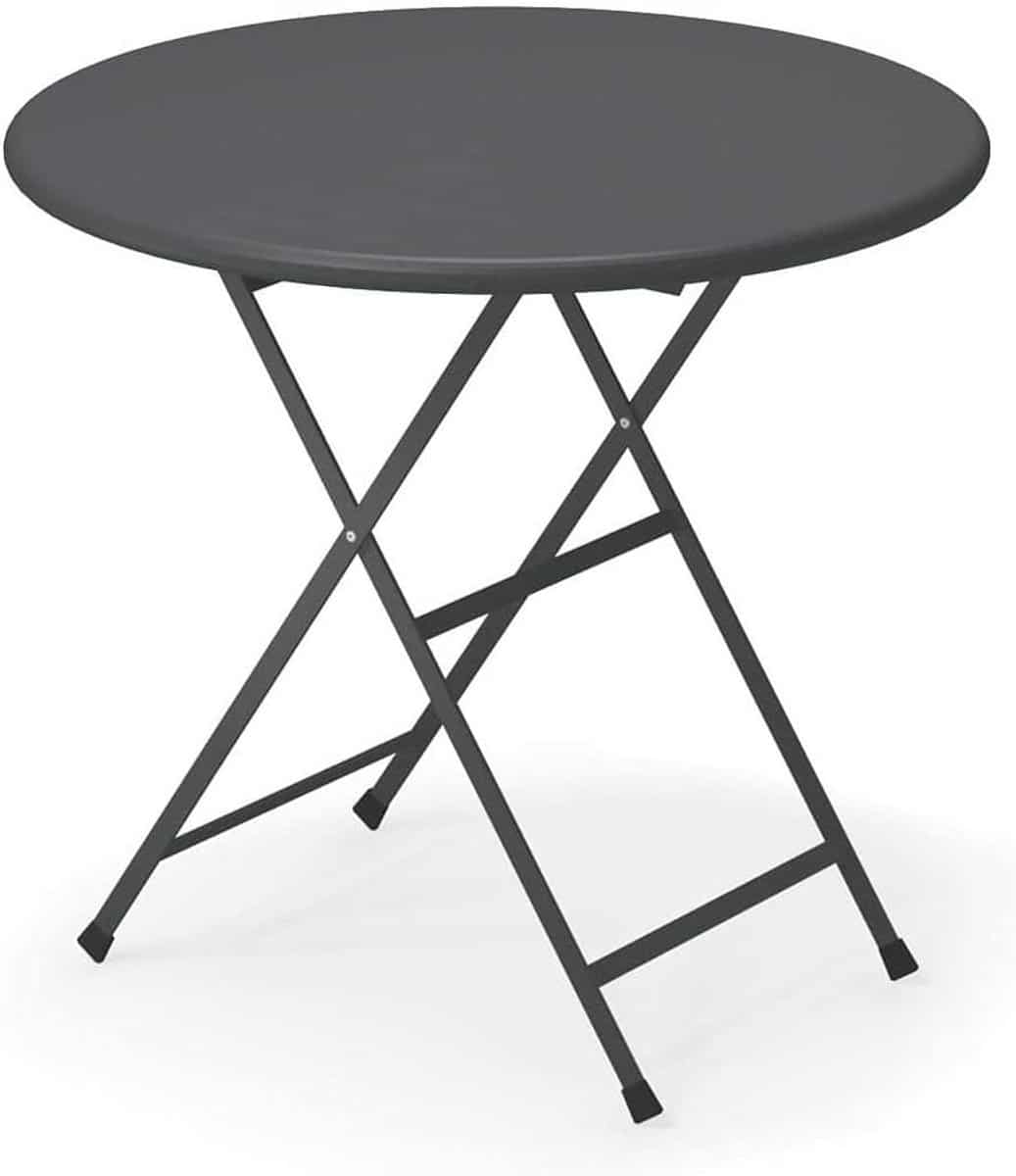 ronde klaptafel balkontafel buiten eten krasbestendige coating
