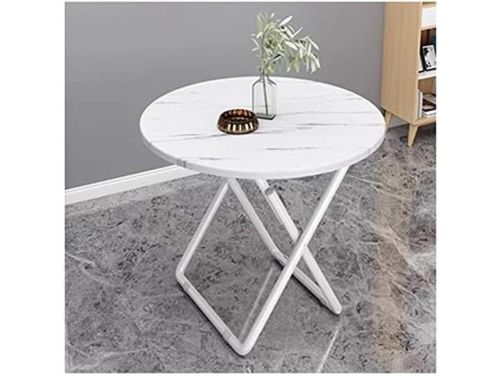Ronde Klaptafel - Eettafel Balkon - Compact Eten - Marmerlook