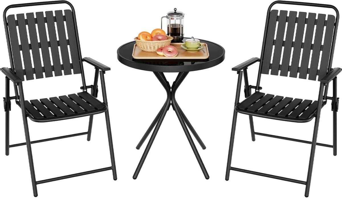 rosabloom tuinmeubelset bistroset balkonset tuintafel met stoelen