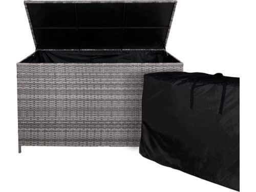 Rotan Tuin Opbergbox Kussenbox 582 L Grijs Grote Rattan Kist