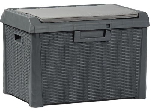 Ruime Opbergbox met Kussen - Antraciet, 73 x 50