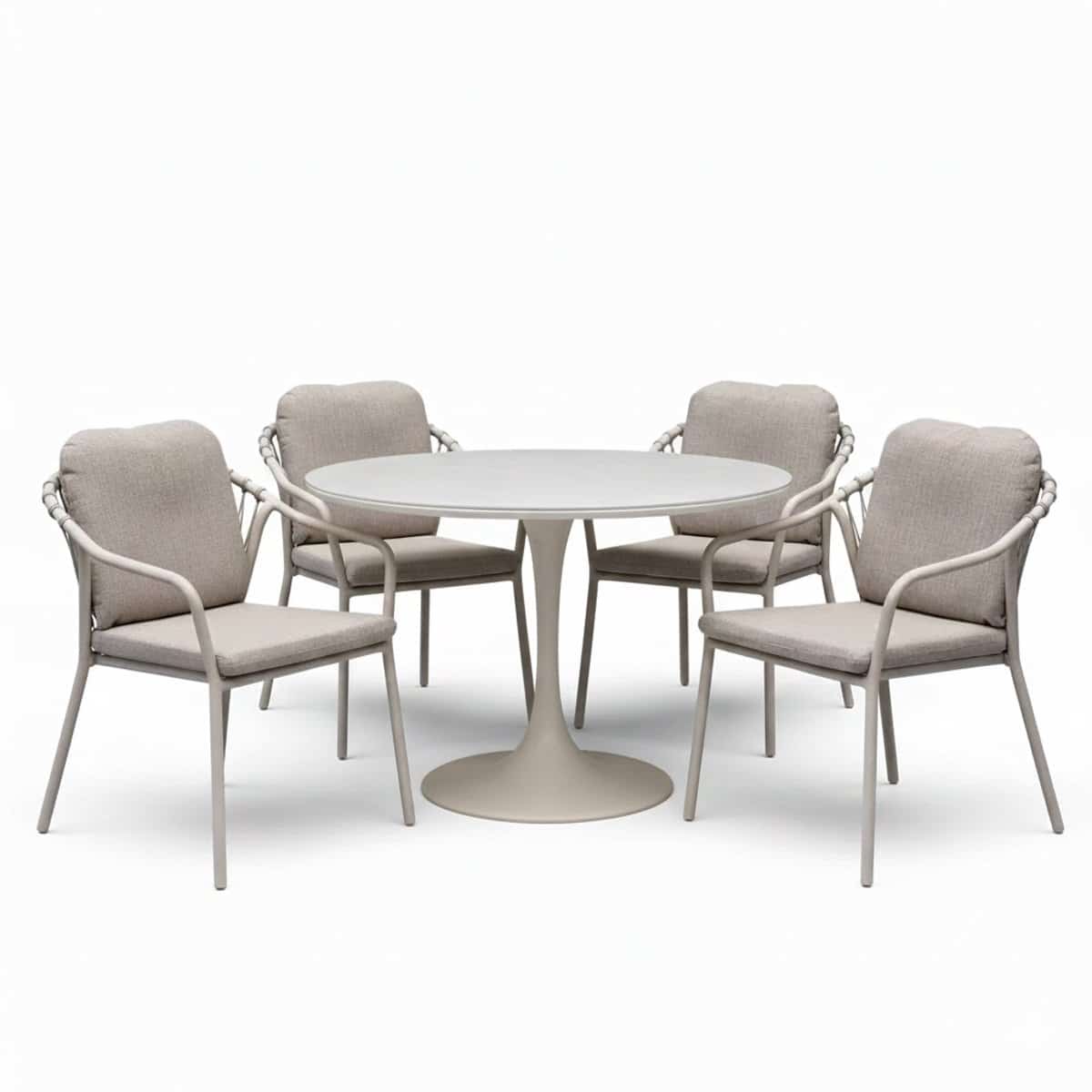 sandora flair dining tuinset 5 delig latte 120xh75cm