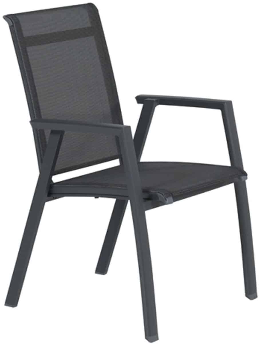 santana dining tuinstoel donker grijs 2 stuks
