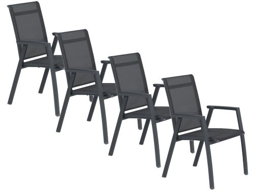 Santana dining tuinstoel donker grijs - 4 stuks