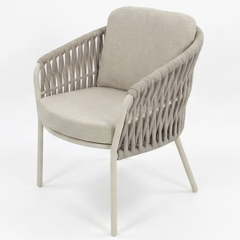 sarenza dining tuinstoel rope zand latte frame