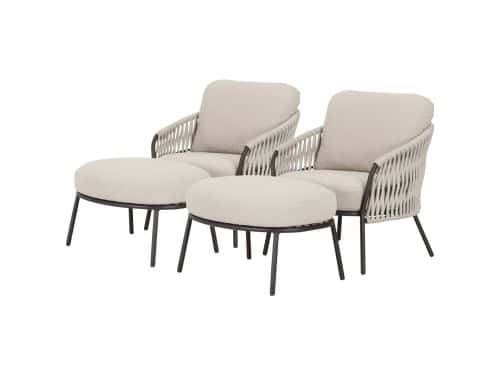 Sarenza lounge balkonset 4 delig zand rope terre frame