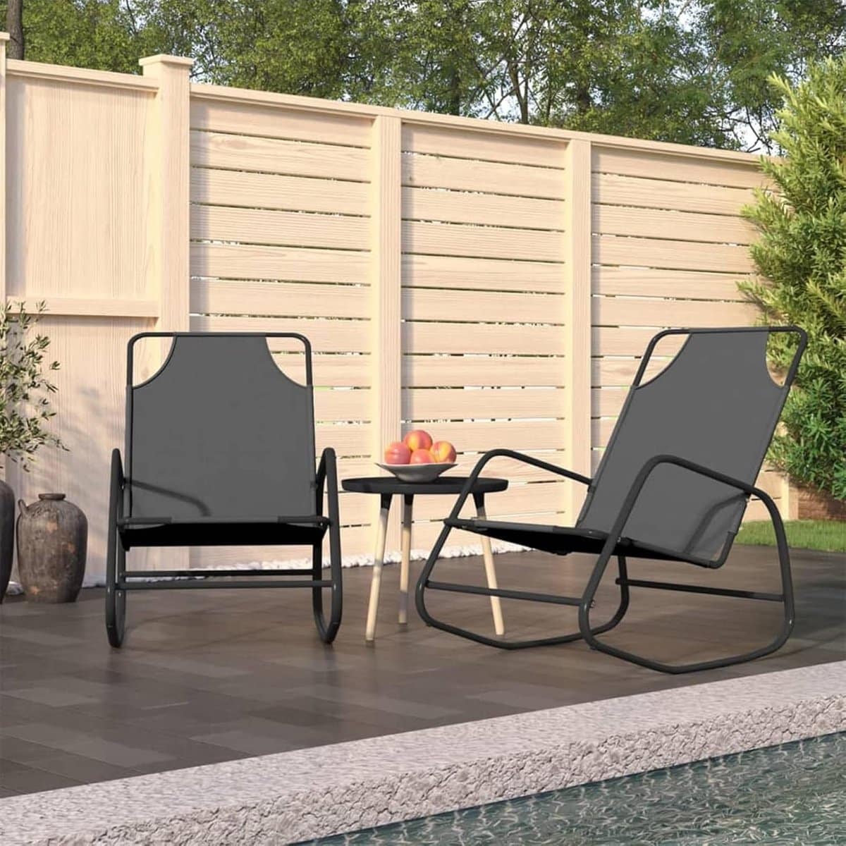 schommelstoelen set ligbedden tuin buiten ontspannen inklapbaar