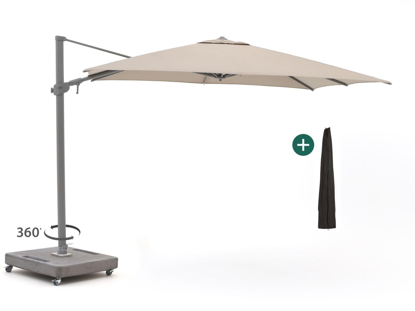 shadowline austin zweefparasol 300x300cm laagste prijsgarantie!