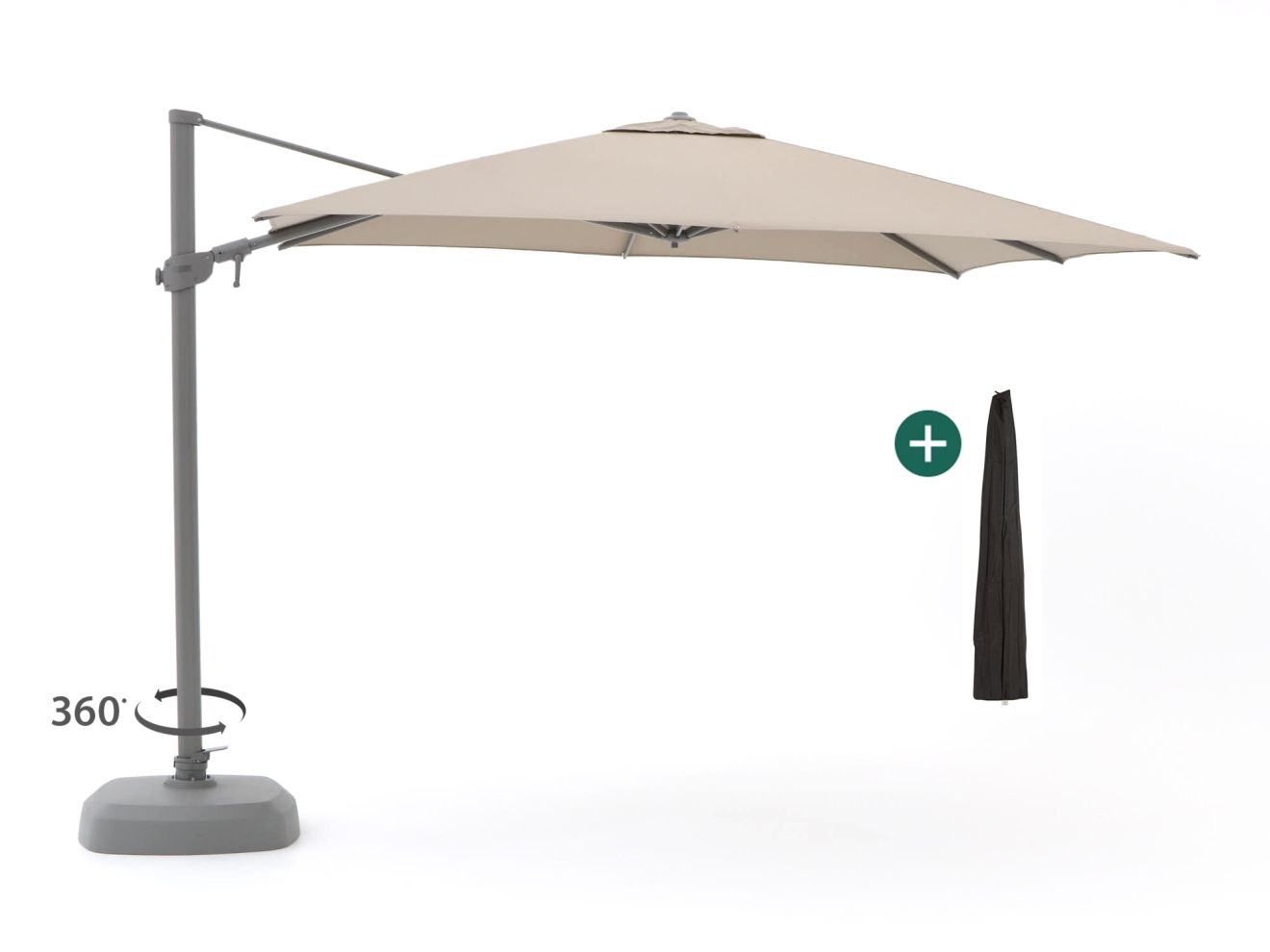 shadowline austin zweefparasol 300x300cm laagste prijsgarantie!
