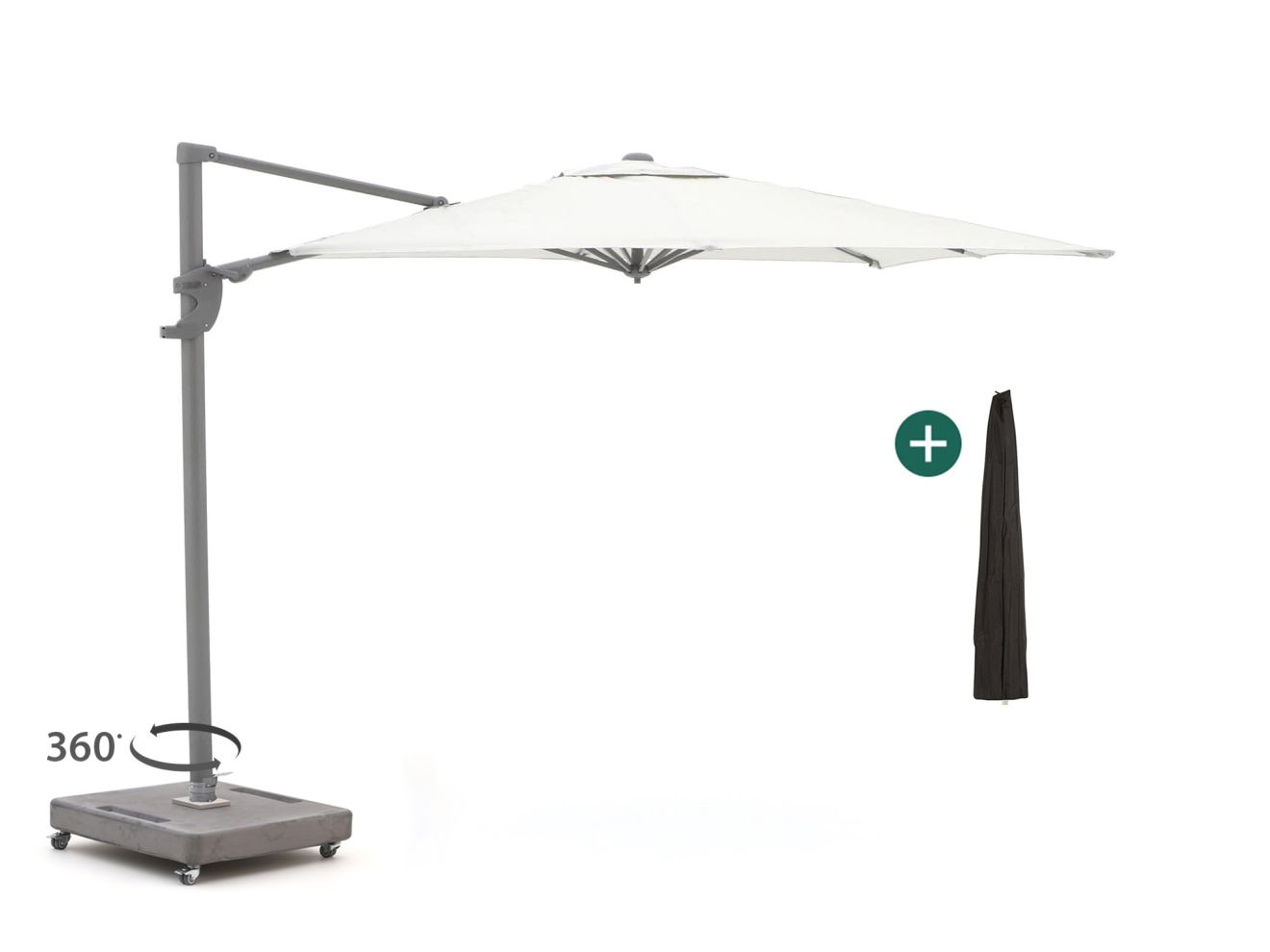 shadowline francisco zweefparasol 260x260cm laagste prijsgarantie!