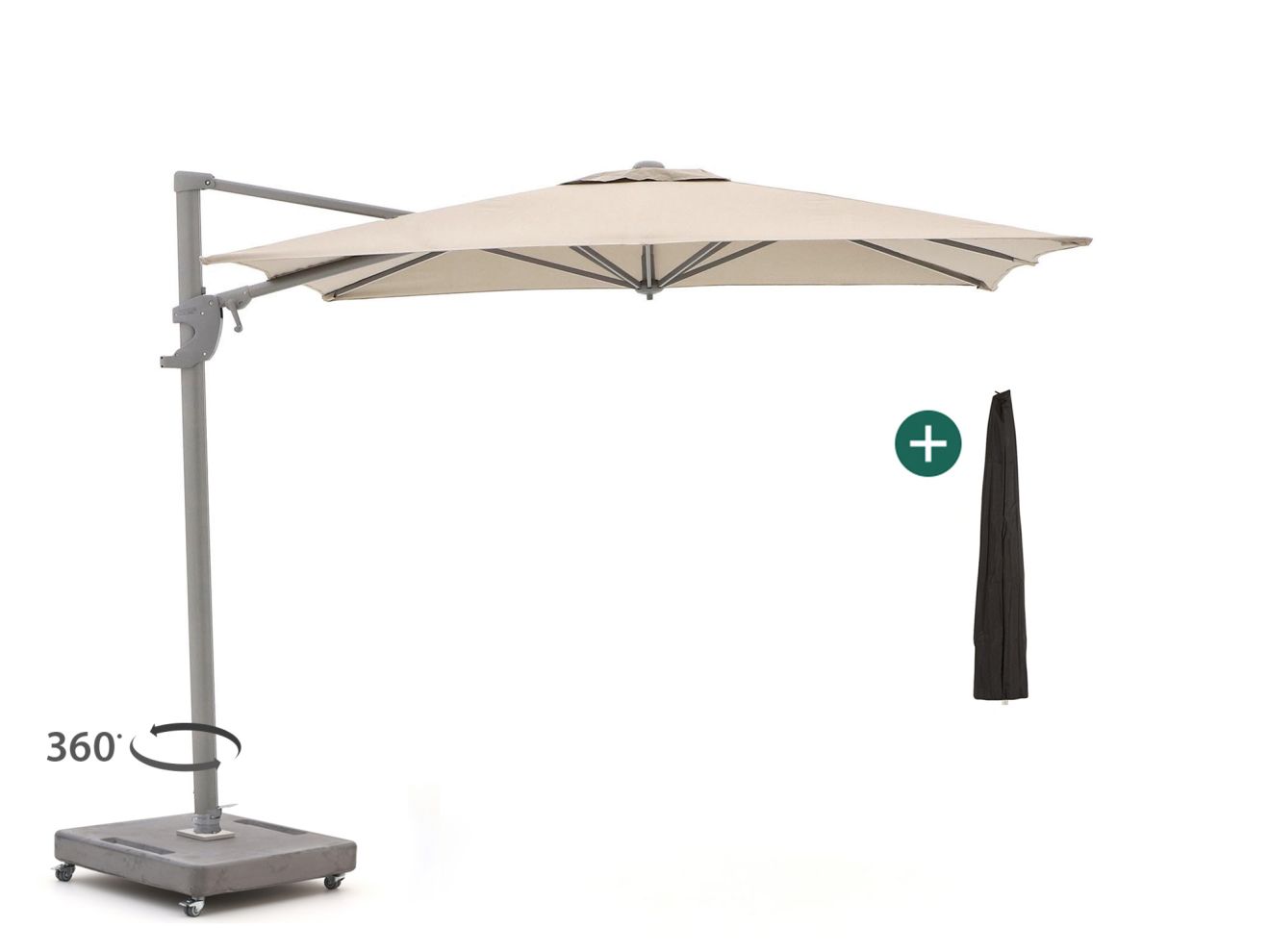 shadowline francisco zweefparasol 260x260cm laagste prijsgarantie!