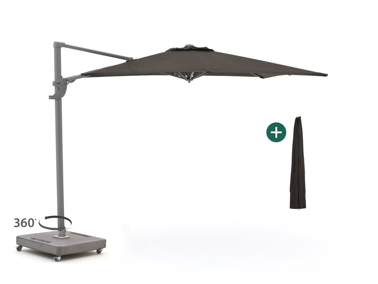 shadowline francisco zweefparasol 260x260cm laagste prijsgarantie!