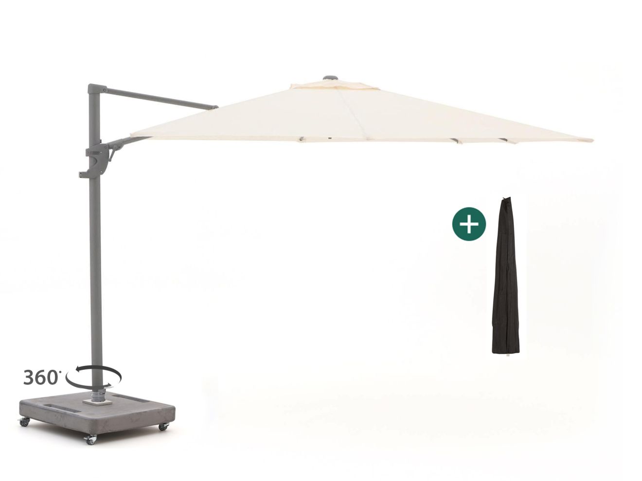 shadowline francisco zweefparasol 300x300cm laagste prijsgarantie!