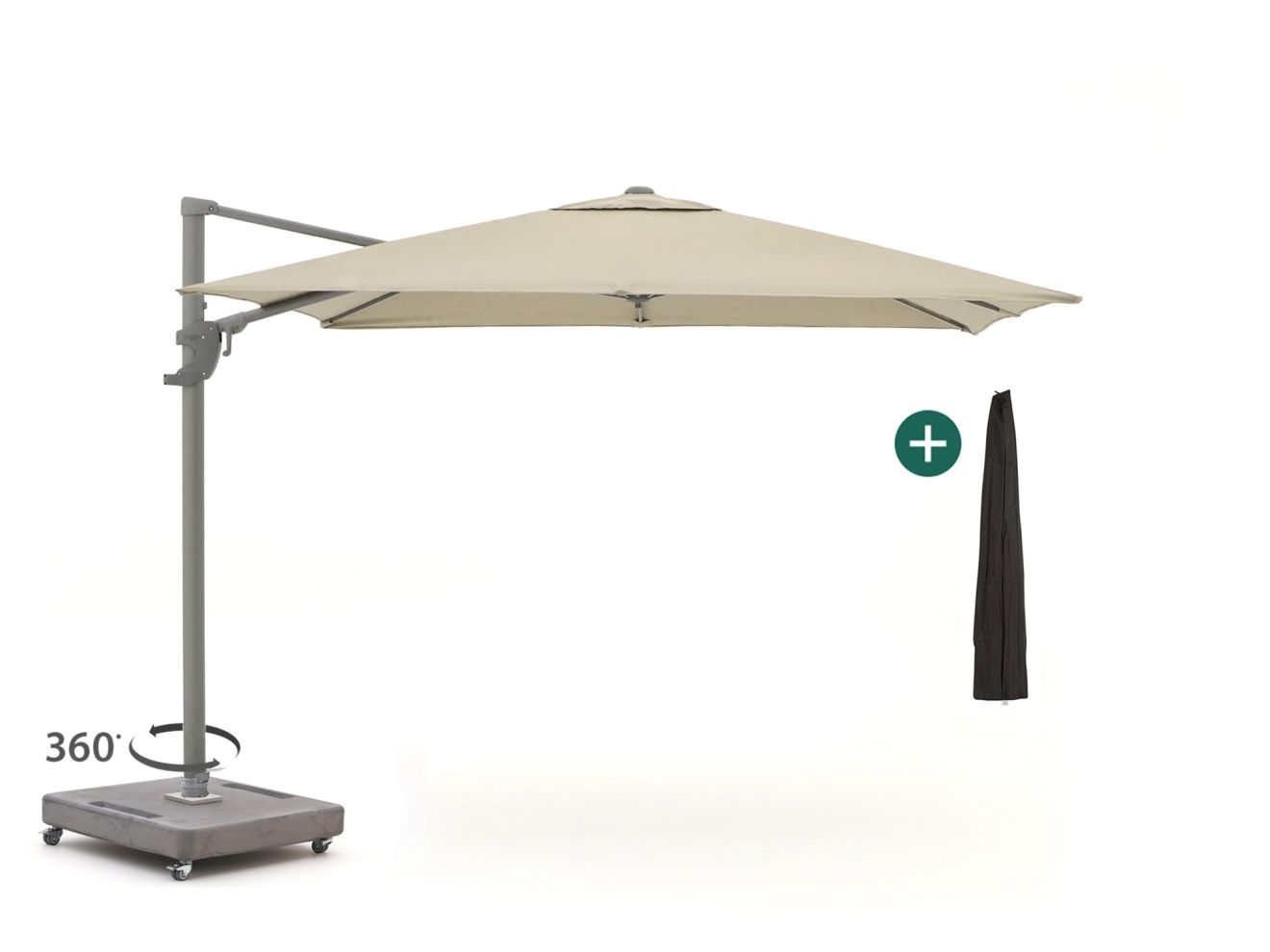 shadowline francisco zweefparasol 300x300cm laagste prijsgarantie!