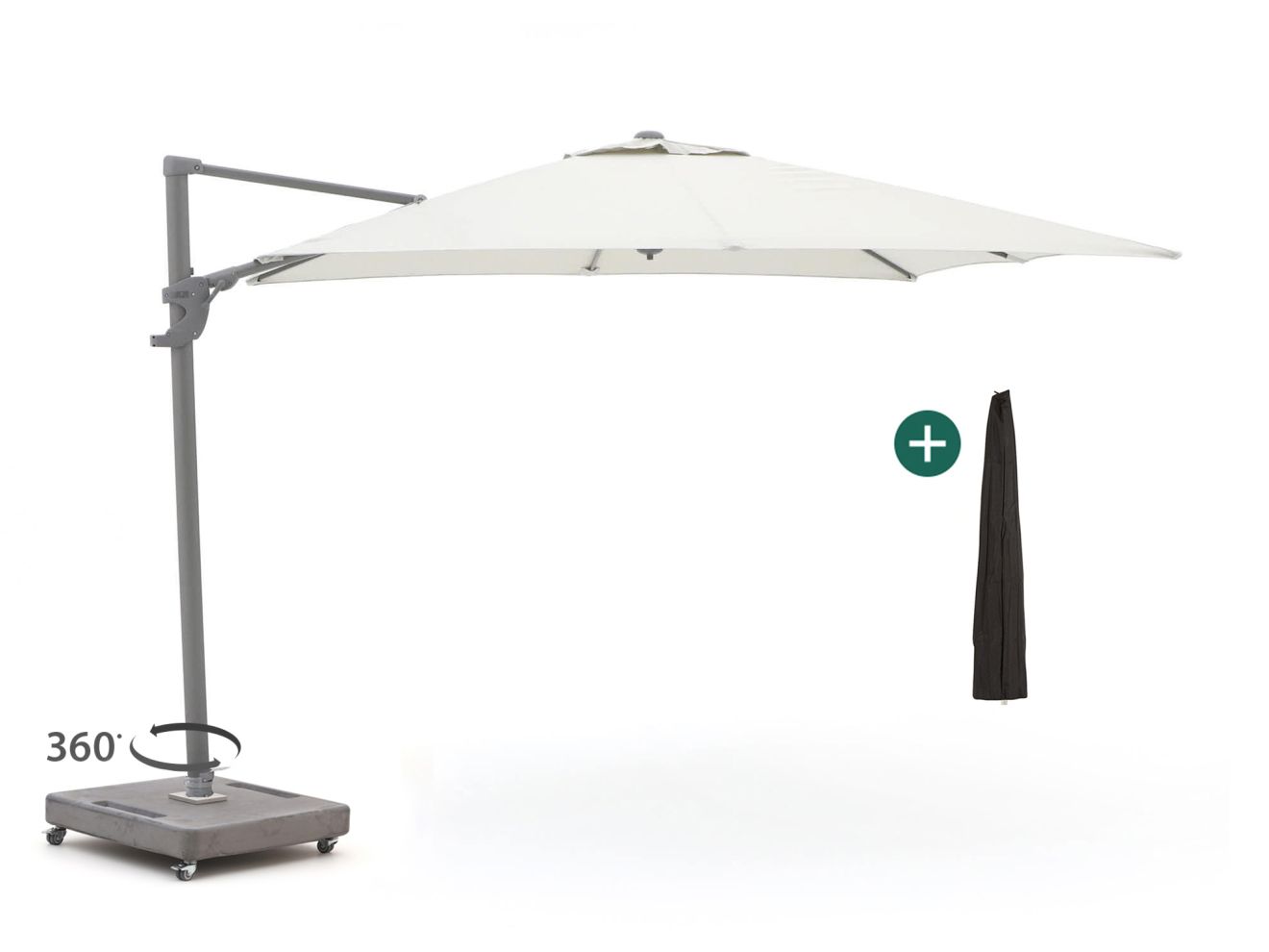 shadowline francisco zweefparasol 300x300cm laagste prijsgarantie!