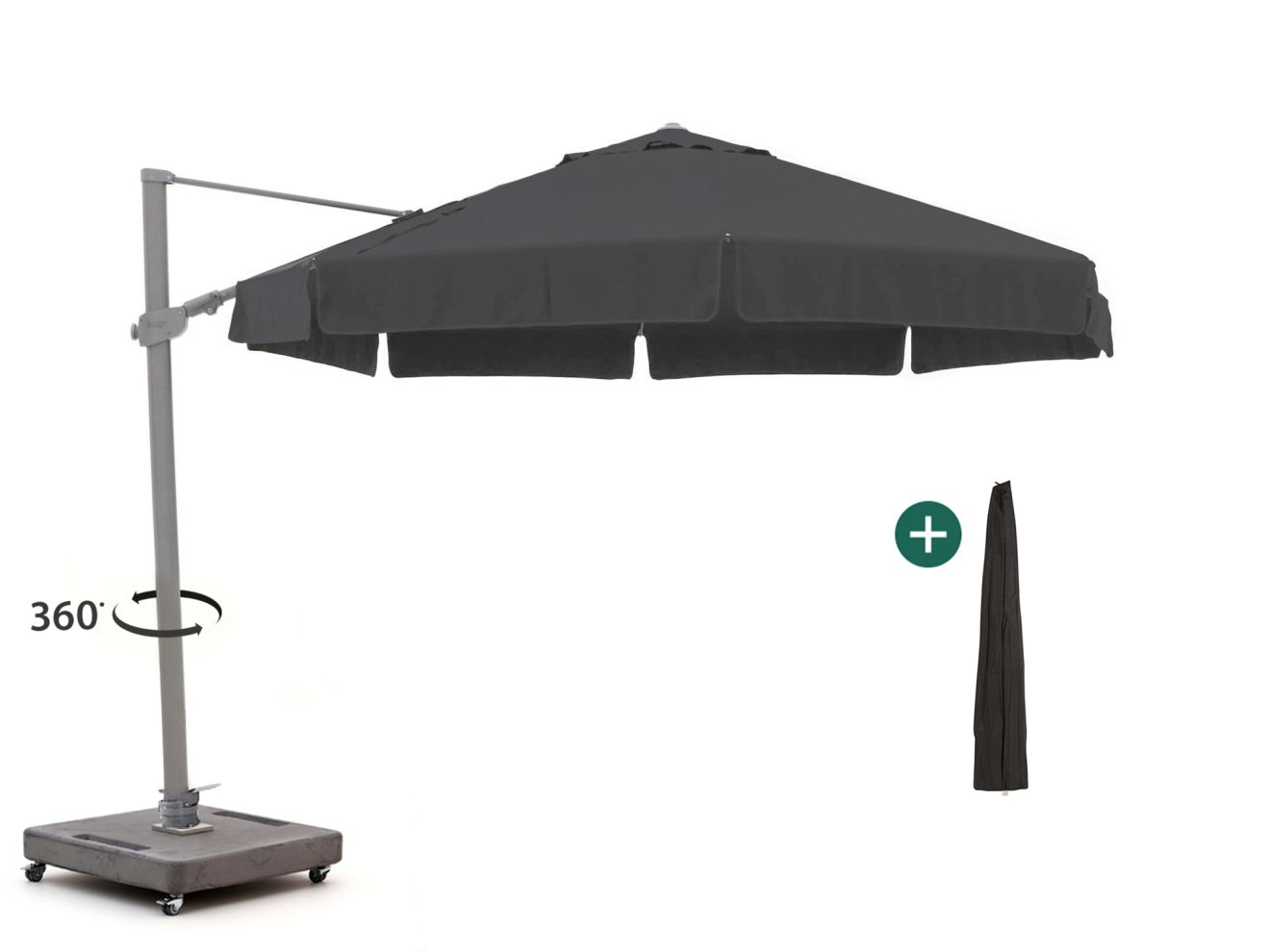 shadowline miami zweefparasol ø 350cm laagste prijsgarantie!