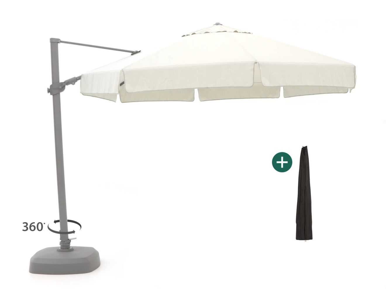 shadowline miami zweefparasol ø 350cm laagste prijsgarantie!