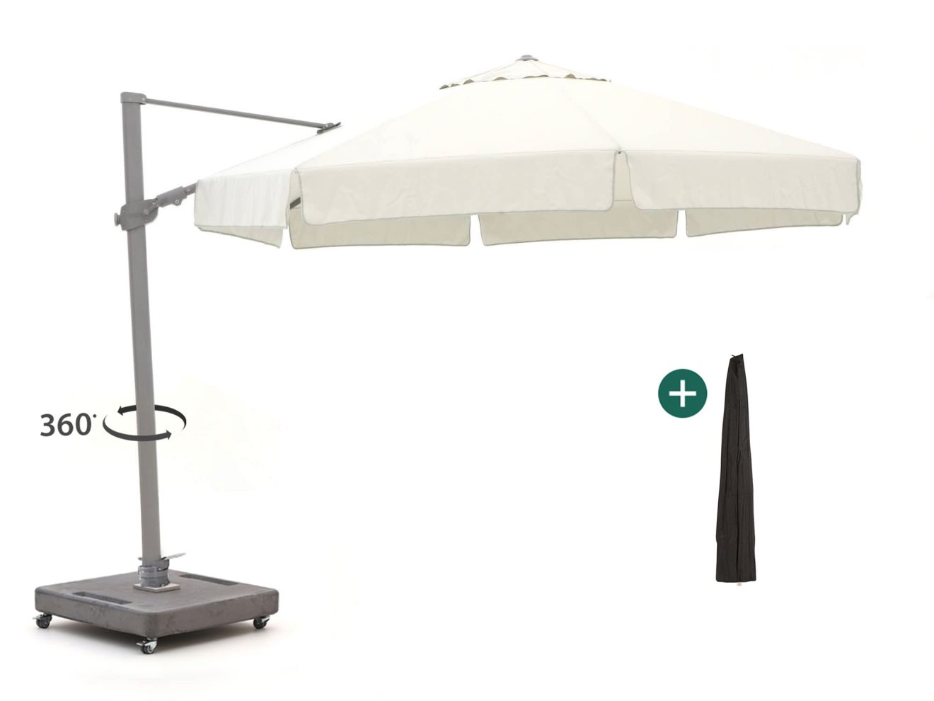 shadowline miami zweefparasol ø 350cm laagste prijsgarantie!