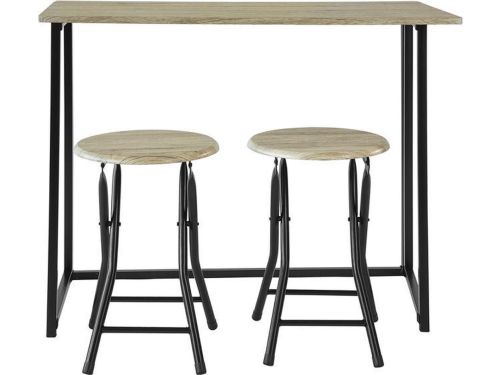 Simpletrade Bartafel met barstoelen - Tuinset - Vloerbeschermers - Inklapbaar
