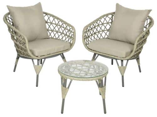 Sintra bistroset wicker grijs Decoris